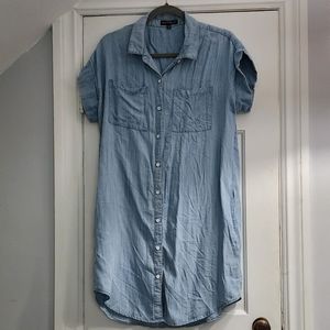 Casual Faux-Denim Dress